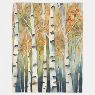 Blanket Birch Wood Tree Nature Trees Leaves Rustic