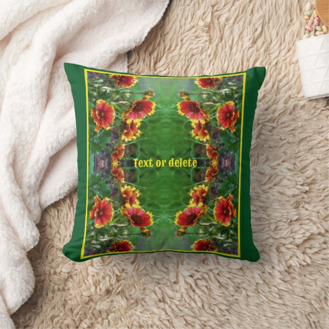 Blanket Flower Daisies Watercolor Personalised Cushion (Blanket)
