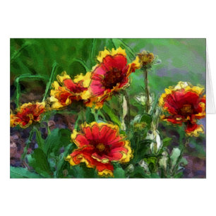Blanket Flowers Watercolor Sketch Art Card