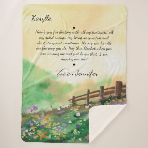 Blanket for Bestfriend with Custom Message (Sherp)