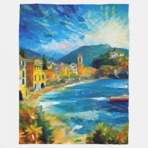 Blanket Mediterranean Beach Coastal Italy Coast