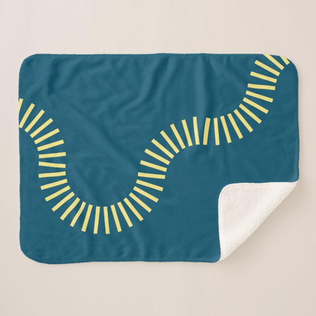Blanket - navy with track and logo (Front (Horizontal))