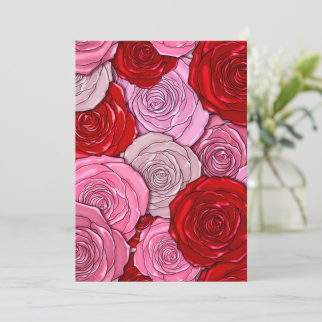 Blanket of Roses Holiday Card (Standing Front)