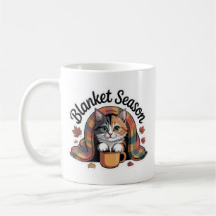 Blanket Season Warm Calico Cat  Coffee Mug