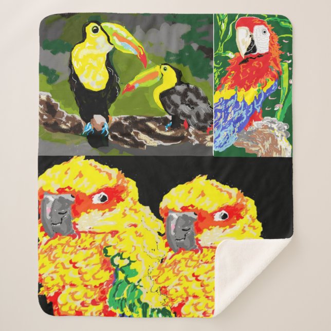Blanket : Tropical Birds  (Front)