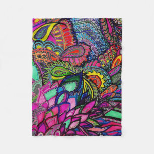 Blanket Zen Tangle Close-up Art Michele Zurine