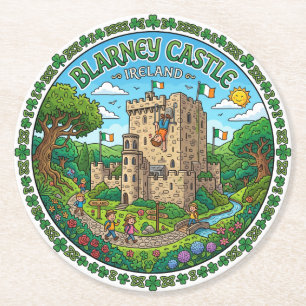 Blarney Castle Ireland Round Paper Coaster