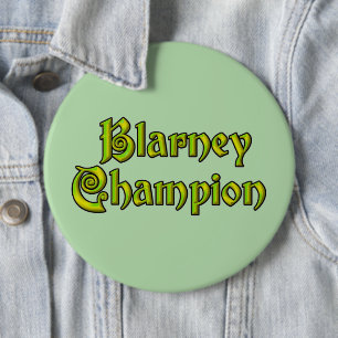 Blarney Champion green colossal button