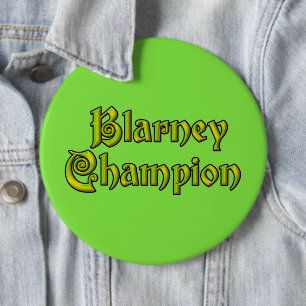 Blarney Champion lime green colossal button