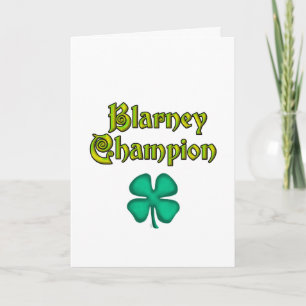Blarney Champion white greeting card