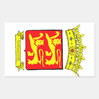 BLASON NORMANDY RECTANGULAR STICKER