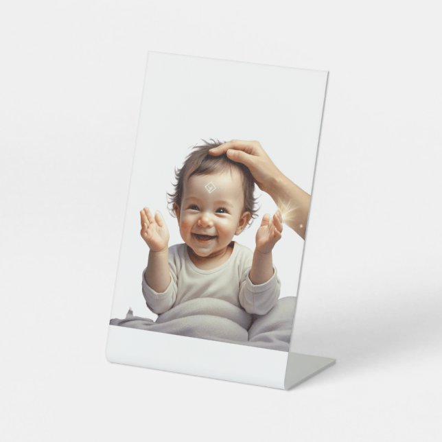 Blassed baby  pedestal sign (Front)