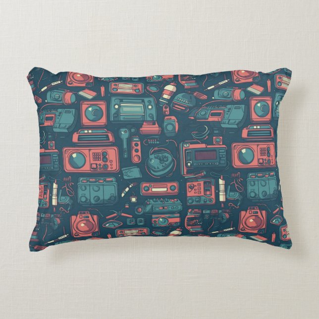 Blast From the Past: 80's Tech Decorative Cushion (Front)
