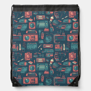 Blast From the Past: 80's Tech Drawstring Bag