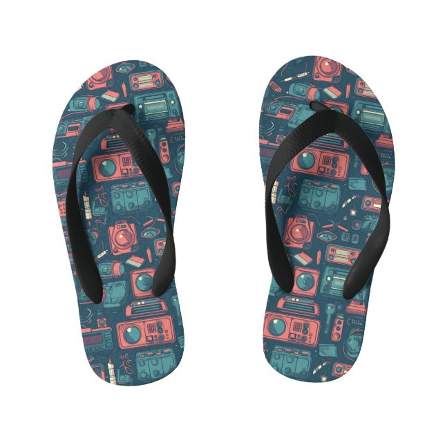 Blast From the Past: 80's Tech Kid's Thongs (Footbed)