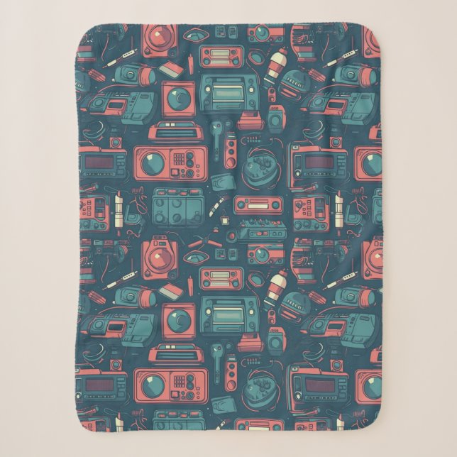 Blast From the Past: 80's Tech Sherpa Blanket (Front)