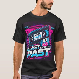 Blast From the Past Retro VHS and Floppy Disc Grap T-Shirt