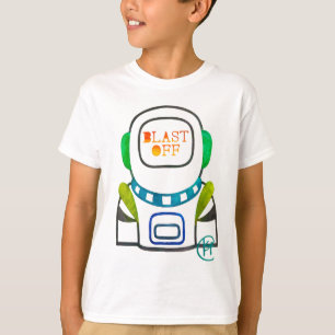 Blast Off Astronaut Boys T  T-Shirt