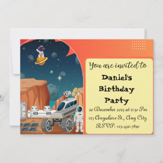 Blast Off Birthday Invitation | Outer Space Party