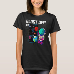 Blast Off I'm 9 Birthday Astronaut 9th Space Party T-Shirt