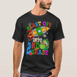 Blast Off Into 2nd Grade Student Teacher T-Shirt