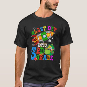 Blast Off Into 3rd Grade Student Teacher T-Shirt