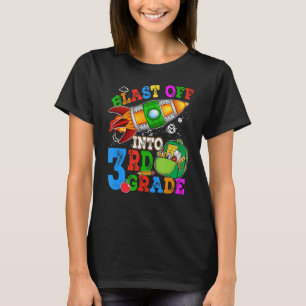 Blast Off Into 3rd Grade Student Teacher T-Shirt
