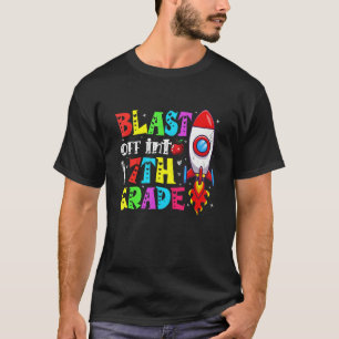 Blast Off Into 7th Grade First Day Back To School T-Shirt