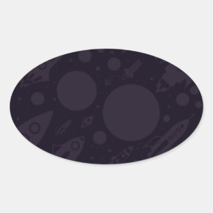 Blast Off Into A New Year Oval Sticker