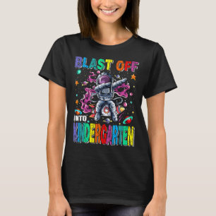 Blast Off Into Kindergarten Rocket Back To School T-Shirt