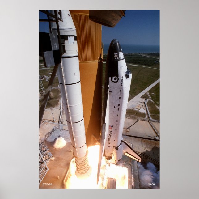Blast-off of the Space Shuttle "Endeavour" Poster (Front)