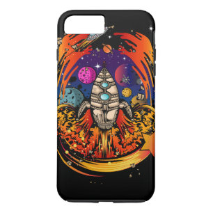 Blast Off Spaceship iPhone 8 Plus/7 Plus Case
