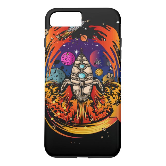 Blast Off Spaceship Case-Mate iPhone Case (Back)