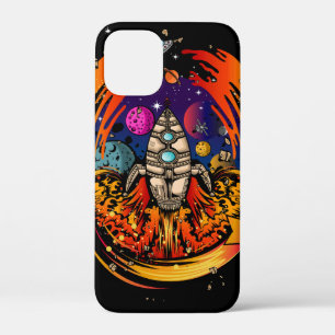 Blast Off Spaceship iPhone 12 Mini Case