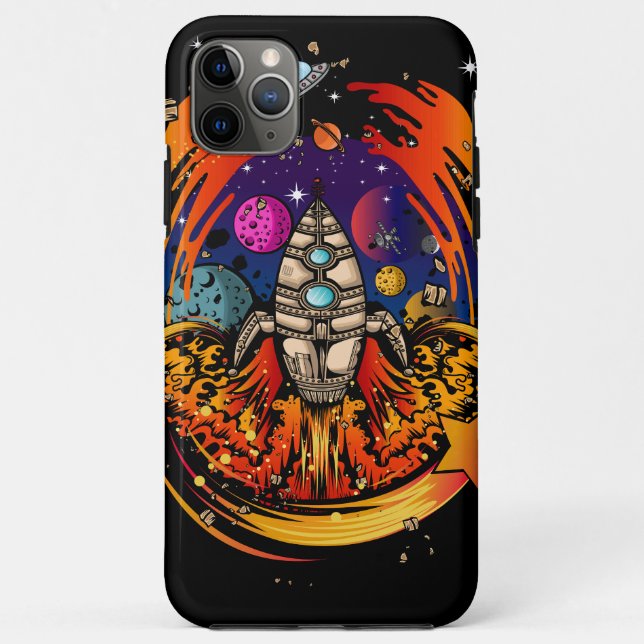 Blast Off Spaceship Case-Mate iPhone Case (Back)