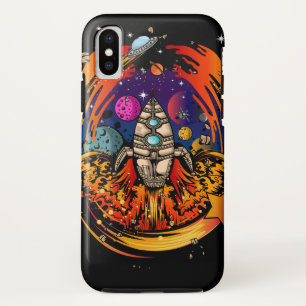 Blast Off Spaceship iPhone XS Case