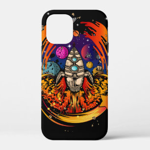 Blast Off Spaceship iPhone 12 Mini Case
