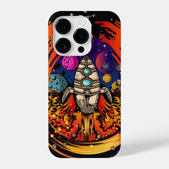 Blast Off Spaceship iPhone Case (Back)