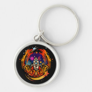 Blast Off Spaceship Key Ring