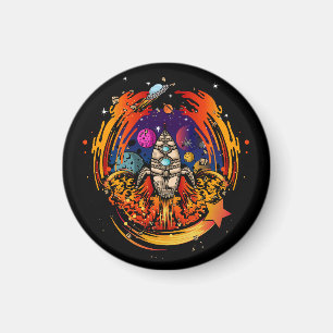 Blast Off Spaceship Magnet