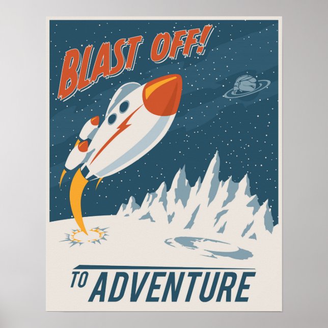 Blast off to Adventure Poster (Front)