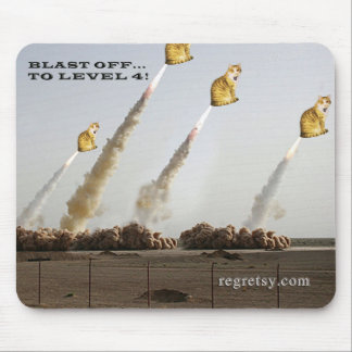 Blast Off to Level 4 Mousepad