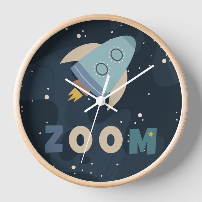 Blast Off Zoom First Trip around the Sun Clock (Front)