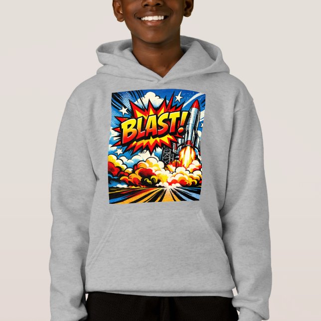 BLAST! Retro Pop Art Rocket Explosion (Front)