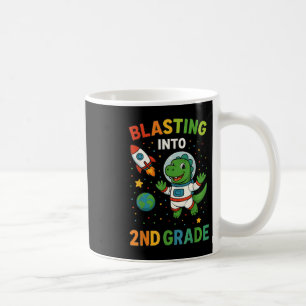 Blasting Into 2nd Grade Dinosaur Astronaut Back To Coffee Mug