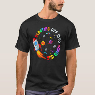 Blasting Off Into 2nd Grade Back To School Boys K T-Shirt