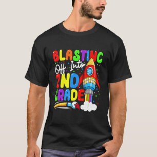 Blasting Off Into 2nd Grade Back To School Boys T-Shirt