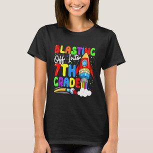 Blasting Off Into 7th Grade Back To School Boys T-Shirt