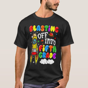 Blasting Off Into Fifth Grade  Back To School Boys T-Shirt