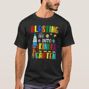 Blasting Off Into Kindergarten Back To School Boy T-Shirt